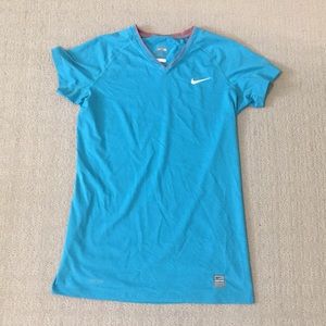 Blue workout shirt